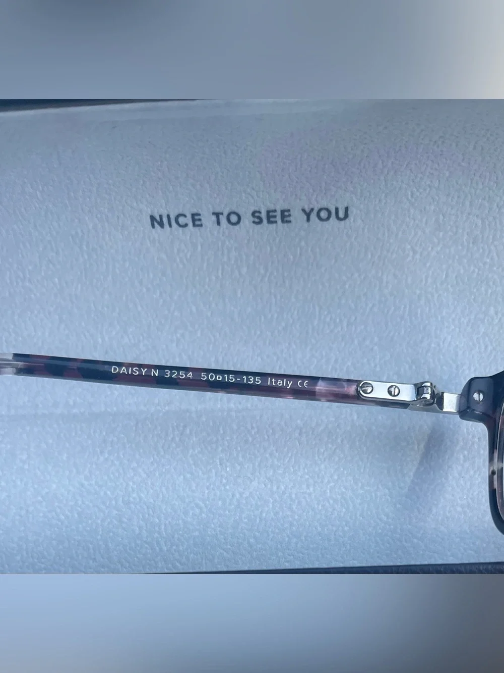Warby Parker Daisy N Eyeglasses – Violet Quartz Crystal & Polished Silver Italy
